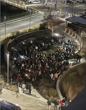  ?? SUBMITTED PHOTO ?? Family and friends held a vigil outside Dave Stagliano’s hospital room at Einstein Montgomery.