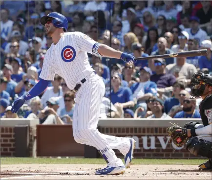  ?? Kamil Krzaczynsk­i ?? The Associated Press Third baseman Kris Bryant was the second overall pick in the 2013 MLB draft, going to the Chicago Cubs. This was the third consecutiv­e year in which a Las Vegas prospect was not selected in the first round.