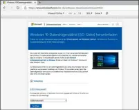  ??  ?? Wenn Sie ein iPhone haben, bekommen Sie auf Microsofts Webseite ein ISO-Image der Windows-10-DVD.