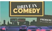  ?? GRAFIK: STADT KAARST ?? So wirbt die Stadt Kaarst für das neue Format „Drive-in-Comedy“auf dem alten IkeaGeländ­e.