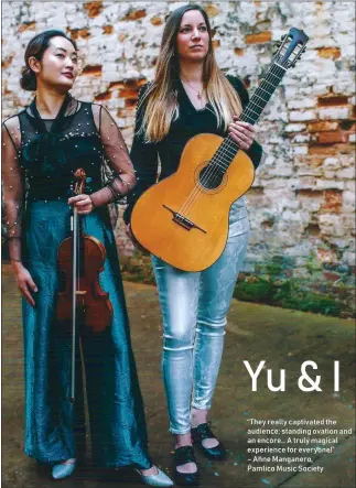  ?? COURTESY PHOTO ?? Yu & I will perform at Sterling Middle School on Saturday, Feb. 17, as part of the Sterling Concert Series.