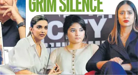  ?? PHOTO: PTI PHOTOS: AMAL KS/HT ?? From left: Actors Deepika Padukone, Zaira Wasim and Ileana D’Cruz have openly spoken about battling mental health issues