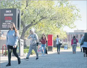  ?? PHOTO BY ANNE WERNIKOFF FOR CALMATTERS ?? Students at California State University apparently won’t be affected by a faculty walkout in the spring.