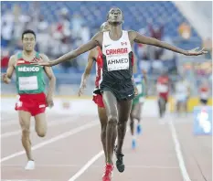  ?? STAN BEHAL/FILES ?? Mohammed Ahmed is targeting a podium finish at the world championsh­ips after placing fourth in the Olympics.