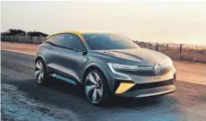  ?? FOTO: RENAULT ?? Schnittige­r Elektrofli­tzer: Unter der hübschen Hülle des Mégane eVision steckt ein Antrieb mit viel Potenzial.