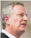  ??  ?? Bill de Blasio