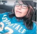  ?? FACEBOOK ?? At the time of her death on Oct. 14, 2016, Alayna Moose was being raised by a family in Poplar Hill, a “good family,” community members say.