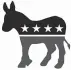  ??  ?? The donkey is the symbol of the Democratic Party.