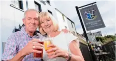  ??  ?? Lights out: Greg and Sue Foxwell at The Boringdon Arms