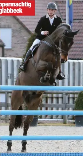  ?? FOTO JH ?? Net zoals vorige week in Lier schreef Dries Dekkers nu ook de hoofdrubri­ek in Opglabbeek op zijn naam.