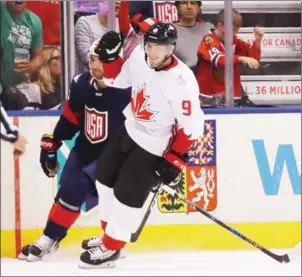  ?? BRUCE BENNETT/GETTY IMAGES NORTH AMERICA/AFP ?? Matt Duchene of Team Canada celebrates his second goal against Team USA during the World Cup of Hockey tournament on Tuesday.