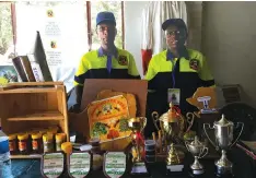  ?? ?? Working For Bees' technical and finance manager Mr Nicholas Zunga (left) and the organisati­on's technical and operations manager, Mr Robert Mtis , with the accolades they won at the show