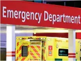  ??  ?? Visits to A&E have fallen since the crisis