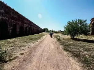  ?? ?? Cycle alongside an aqueduct on the original superhighw­ay