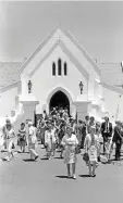  ??  ?? 1983 Die NG kerk in Durbanvill­e ondersteun die nasionale biddag vir reën op versoek van eerste minister PW Botha.