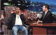  ??  ?? Kimmel is expecting the unexpected when his good friend Tracy Morgan joins him for a New York show.