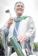  ??  ?? I was deligheted to receive an honorary degree from the University of Stirling last week. I don’t think I’ve ever been better dressed!