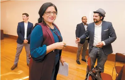  ?? ARIANA PÉREZ ?? La secretaria de Cultura realizó su segunda conferenci­a de prensa en Bellas Artes.