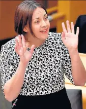  ??  ?? HANDS OFF Dugdale favours the status quo