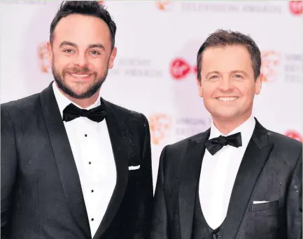  ?? JEFF SPICER ?? Anthony McPartlin, left, and Declan Donnelly, aka Ant and Dec