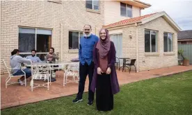  ?? Photograph: Carly Earl ?? Sharon Hussein with her husband Ahmad Abdukl Galil and their sons Nooredeen, Yusuf and Amin in Sydney’s west. Hussein says her some in local Muslim community will take part in virtual events this Eid to create a sense of connection during lockdown.