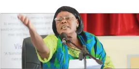  ?? Photo: Emmency Nuukala ?? Facing the music… Gender equality minister Doreen Sioka.