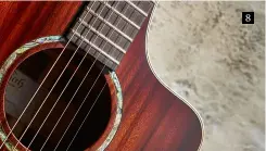  ??  ?? The upper fret access on these is one of the best cutaway experience­s we’ve had this year, the lower strap button’s shape and positionin­g keeping obstructio­n to a minimum 8