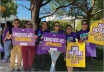  ?? COURTESY OF SEIU-UHW ?? About 700 workers at Providence St. Joseph Medical Center, whose contract expired in August, plan to launch a five-day strike Monday.