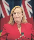  ?? CHRIS YOUNG THE CANADIAN PRESS ?? Lisa MacLeod, Ontario's Minister of Children, Community and Social Services announcing her government's social assistance reform plans.