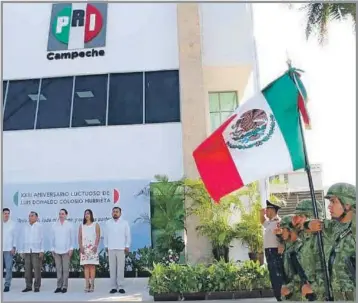  ??  ?? El ejercito participó en homenaje luctuoso a Luis Donaldo Colosio que organizó el PRI