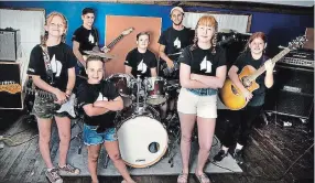  ?? SPECIAL TO THE NIAGARA FALLS REVIEW ?? Students with Welland's Music Depot school perform their ode to the '50s Feb. 24 at Seneca Queen Theatre in Niagara Falls.