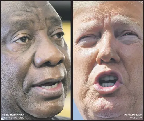  ?? Picture: Gallo Images Picture: AFP ?? CYRIL RAMAPHOSA
DONALD TRUMP