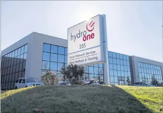  ?? CP PHOTO ?? Hydro One again faces uncertaint­y after the transmissi­on utility’s entire board has resigned for a second time in 16 years. A Hydro One office is pictured in Mississaug­a, Ont. in 2015.