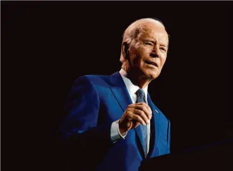  ?? Evan Vucci/Associated Press ?? President Joe Biden’s reelection campaign is built around asking Americans to allow him to “finish the job” he started.