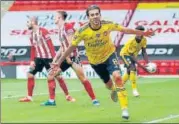  ?? REUTERS ?? Dani Ceballos netted a stoppage-time goal to send Arsenal into the FA Cup semi-finals with a 2-1 win over Sheffield United.