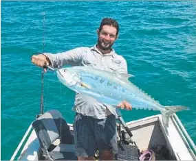  ??  ?? Jordan Walters caught this 115cm queenfish at Dundee using live bait