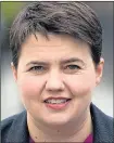  ??  ?? The Tories’ Ruth Davidson