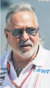  ??  ?? EN PROBLEMAS. Vijay Mallya no encuentra luz al final del túnel.