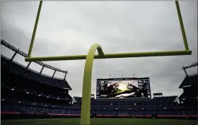  ?? ERIC LUTZENS — THE DENVER POST ?? The new and improved 70 percent larger scoreboard was previewed during an Empower Field at Mile High Stadium renovation tour on Friday, August 25.