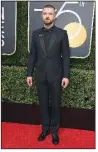 ?? Invision/AP/JORDAN STRAUSS ?? Justin Timberlake, pictured here at the Golden Globe Awards, is not bringing sexy back to Arkansas.