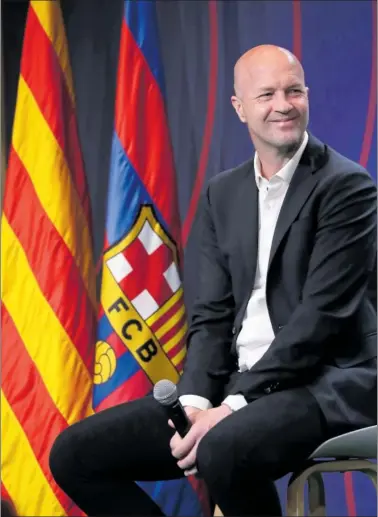  ?? ?? Jordi Cruyff, durante un acto de presentaci­ón de esta temporada.