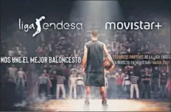  ??  ?? IMAGEN. Así anunció ayer Movistar+ el acuerdo con la ACB.