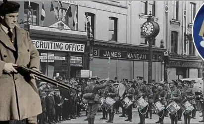  ??  ?? undER FIRE: The Black and Tan soldiers attacked Cork city centre