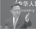  ?? LIU ZHENG/AP ?? China spokespers­on Zhao Lijian said the country is “ready to continue to work together with the internatio­nal community to prevent any harm to civilians.”