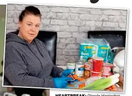  ??  ?? heartbreak: Glenda Harrington says they ran out of food for needy