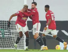  ??  ?? Pogba fixou o 2-1 após um cruzamento de Bruno