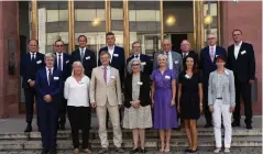  ?? (Hanes Wolf) ?? MEMBERS OF the Alliance for European Cooperatio­n in Higher Education, including Prof. Uriel Reichman, 3rd right, top row.