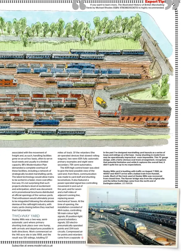  ??  ?? In the past I’ve designed marshallin­g yard layouts as a series of loops and sidings on a flat base - hump shunting in model form may be operationa­lly impractica­l - even impossible. This ‘N’ gauge design, with a fairly obvious oval track arrangemen­t, recognises that potential limitation and while it captures the overall feel, it didn’t quite live up to my expectatio­ns.