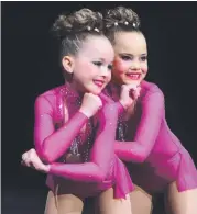  ?? Chanel Dworjanyn and Kamryn Griffiths team up in the 10 & Under dance duo section. ??