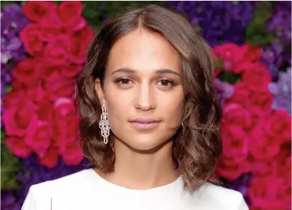  ??  ?? Tomb Raider star Alicia Vikander launched her production company Vikarious last year.